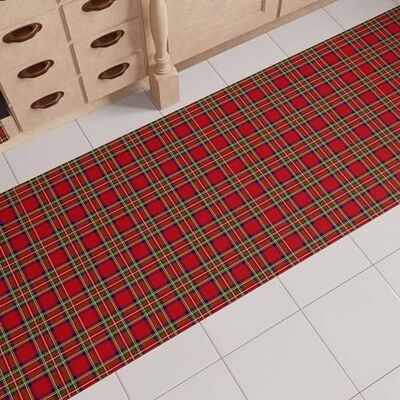 PETTI Artigiani Italiani Weihnachts-Küchenläufer, Rutschfester und waschbarer Weihnachts-Küchenteppich, 52 x 140 cm, Schottenkaro-Weihnachtsteppich, Made in Italy PETTI Artigiani Italiani Weihnachts-Küchenläufer, Rutschfester und waschbarer Weihnachts-Küchenteppich, 52 x 140 cm, Schottenkaro-Weihnachtsteppich, Made in Italy