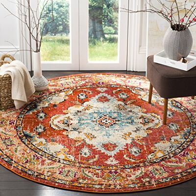 Safavieh 200x200cm Orange/Hellblau Teppich - Teppich Safavieh 200x200cm Orange/Hellblau Teppich - Teppich