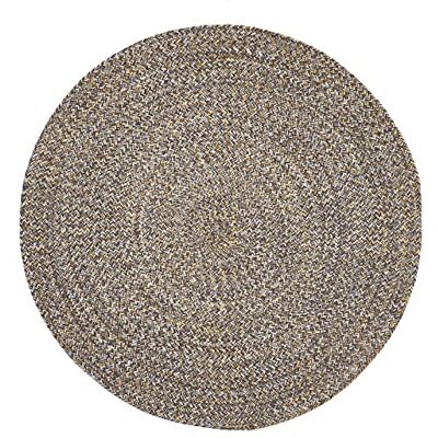 LUXOR LIVING Varberg Teppich rund 80cm Baumwolle grau/gelb - Teppiche LUXOR LIVING Varberg Teppich rund 80cm Baumwolle grau/gelb - Teppiche