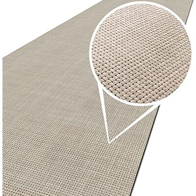 ANRO Läufer In-/Outdoor Teppich wasserfest Balkon Teppich auch für Balkon und Terasse Flur Bodenmatte wetterfest Sand Creme Abwaschbar 100 x 50cm ANRO Läufer In-/Outdoor Teppich wasserfest Balkon Teppich auch für Balkon und Terasse Flur Bodenmatte wetterfest Sand Creme Abwaschbar 100 x 50cm