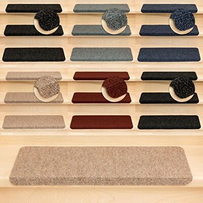 Kettelservice-Metzker Stufenmatten Treppenmatten Ramon Rechteckig 15 STK. Beige ohne Kunststoffwinkel Kettelservice-Metzker Stufenmatten Treppenmatten Ramon Rechteckig 15 STK. Beige ohne Kunststoffwinkel