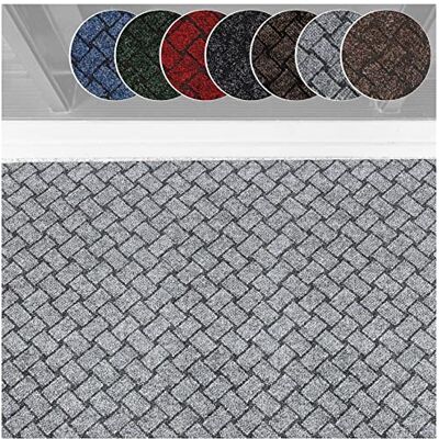 ANRO Schmutzfangteppich Matte Teppich Läufer Flurläufer Bodenbelag Schmutzfangläufer Sauberlaufmatte Fußmatte Melbourne Grau 80x120cm ANRO Schmutzfangteppich Matte Teppich Läufer Flurläufer Bodenbelag Schmutzfangläufer Sauberlaufmatte Fußmatte Melbourne Grau 80x120cm