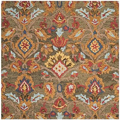 Safavieh Teppich Wolle Grün/Multicolor 120x120cm - Teppich Safavieh Teppich Wolle Grün/Multicolor 120x120cm - Teppich