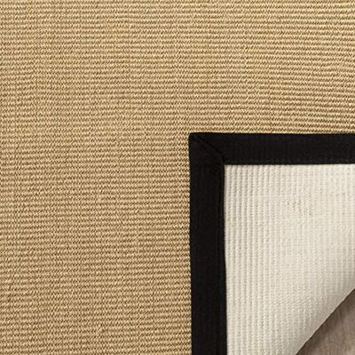 Safavieh Naturfaser Teppich für Wohnzimmer, Esszimmer, Schlafzimmer Natural Fiber Collection, Kurzer Flor, Beige und Schwarz, 183 x 183 cm Safavieh Naturfaser Teppich für Wohnzimmer, Esszimmer, Schlafzimmer Natural Fiber Collection, Kurzer Flor, Beige und Schwarz, 183 x 183 cm