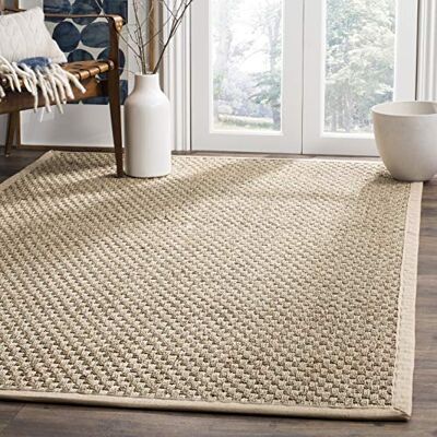 Safavieh Naturfaser Teppich für Wohnzimmer, Esszimmer, Schlafzimmer Natural Fiber Collection, Kurzer Flor, Natur und Beige, 152 X 244 cm Safavieh Naturfaser Teppich für Wohnzimmer, Esszimmer, Schlafzimmer Natural Fiber Collection, Kurzer Flor, Natur und Beige, 152 X 244 cm