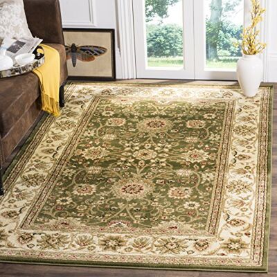 SAFAVIEH Traditionell Teppich für Wohnzimmer, Esszimmer, Schlafzimmer Lyndhurst Collection, Kurzer Flor, Salbei und Elfenbein, 200 x 300 cm SAFAVIEH Traditionell Teppich für Wohnzimmer, Esszimmer, Schlafzimmer Lyndhurst Collection, Kurzer Flor, Salbei und Elfenbein, 200 x 300 cm