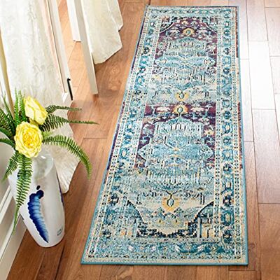 Safavieh - Crystal Collection Rug - Blaugrün - 66 X 213 cm Safavieh - Crystal Collection Rug - Blaugrün - 66 X 213 cm
