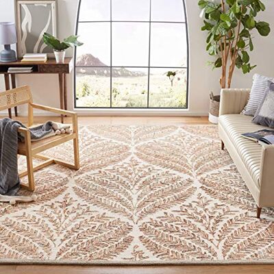 Safavieh Modern Teppich für Wohnzimmer, Esszimmer, Schlafzimmer Capri Collection, Kurzer Flor, Beige und Elfenbein, 274 X 366 cm Safavieh Modern Teppich für Wohnzimmer, Esszimmer, Schlafzimmer Capri Collection, Kurzer Flor, Beige und Elfenbein, 274 X 366 cm