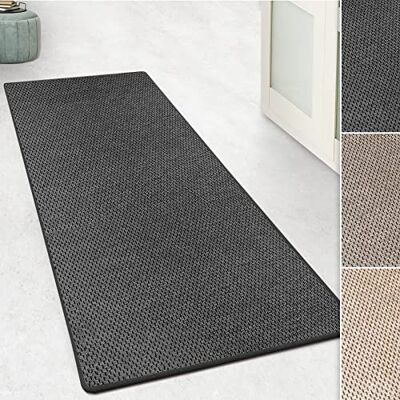 Floordirekt Teppichläufer Kalkutta Sisaloptik Tiger-Eye-Design Teppich Läufer Wohnteppich Flurläufer Küchenläufer (Anthrazit, 80 x 250 cm) Floordirekt Teppichläufer Kalkutta Sisaloptik Tiger-Eye-Design Teppich Läufer Wohnteppich Flurläufer Küchenläufer (Anthrazit, 80 x 250 cm)