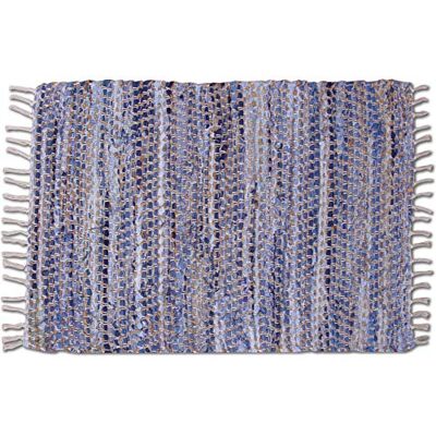 Bestlivings Flickenteppich Rund 120 x 180 cm aus handgewebter Baumwolle in Jeans Bone viele Variationen Bestlivings Flickenteppich Rund 120 x 180 cm aus handgewebter Baumwolle in Jeans Bone viele Variationen