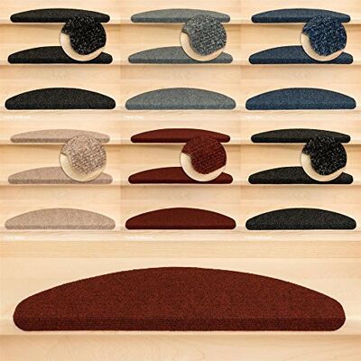 Kettelservice-Metzker Stufenmatten Treppen-Teppich Ramon® MW Halbrund Bordeaux im 15er SparSet Kettelservice-Metzker Stufenmatten Treppen-Teppich Ramon® MW Halbrund Bordeaux im 15er SparSet