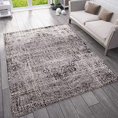 VIMODA Moderner Vintage Look Teppich Orientalisch Meliert, Farbe:Grau, Maße:200x280 cm VIMODA Moderner Vintage Look Teppich Orientalisch Meliert, Farbe:Grau, Maße:200x280 cm