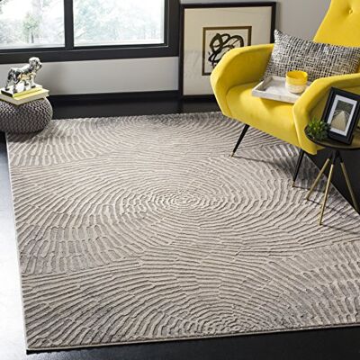 Safavieh Modern Teppich für Wohnzimmer, Esszimmer, Schlafzimmer Meadow Collection, Kurzer Flor, Taupe, 122 X 183 cm Safavieh Modern Teppich für Wohnzimmer, Esszimmer, Schlafzimmer Meadow Collection, Kurzer Flor, Taupe, 122 X 183 cm
