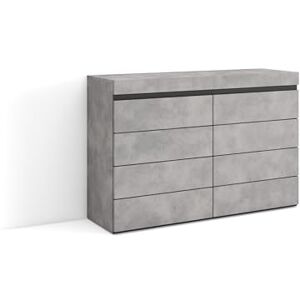 Skraut Home Kommode mit Schubladen Aufbewahrungsschrank 114x75x35 cm Für Schlafzimmer, Zimmer Sideboard, Schrank Moderner Stil Zement Skraut Home Kommode mit Schubladen Aufbewahrungsschrank 114x75x35 cm Für Schlafzimmer, Zimmer Sideboard, Schrank Moderner Stil Zement