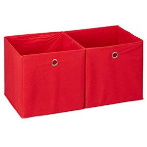 RELAXDAYS Set aus 2 Aufbewahrungsboxen - Quadratisch, 30x30x30 cm, Rot RELAXDAYS Set aus 2 Aufbewahrungsboxen - Quadratisch, 30x30x30 cm, Rot