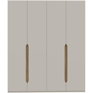 Forte EDWAL Kleiderschrank 180, moderner Kleiderschrank mit abgerundeten Griffmulden, 4-türig, Holzwerkstoff, Kaschmir Beige Holzdekor, 177,5 cm breit x 210,5 cm hoch x 54,2 cm tief Forte EDWAL Kleiderschrank 180, moderner Kleiderschrank mit abgerundeten Griffmulden, 4-türig, Holzwerkstoff, Kaschmir Beige Holzdekor, 177,5 cm breit x 210,5 cm hoch x 54,2 cm tief