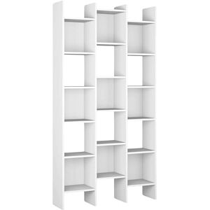Habitdesign , Bücherregal – modernes Regal in Weiß Hochglanz, ideal als Büroregal, Esszimmerregal oder Wohnzimmerregal, mit 10 offenen Fächern, Maße: 96 x 192 x 25 cm (B x H x T), Modell Italian Habitdesign , Bücherregal – modernes Regal in Weiß Hochglanz, ideal als Büroregal, Esszimmerregal oder Wohnzimmerregal, mit 10 offenen Fächern, Maße: 96 x 192 x 25 cm (B x H x T), Modell Italian