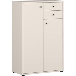Forte TEMPRA 2 Kommode 70 80, Moderne Kommode 2-türig, 2 Schubladen, Schlafzimmer, Wohnzimmer, Büro, Holzwerkstoff, Kaschmir Beige, 73,7 cm breit x 111,1 cm hoch x 34,8 cm tief Forte TEMPRA 2 Kommode 70 80, Moderne Kommode 2-türig, 2 Schubladen, Schlafzimmer, Wohnzimmer, Büro, Holzwerkstoff, Kaschmir Beige, 73,7 cm breit x 111,1 cm hoch x 34,8 cm tief