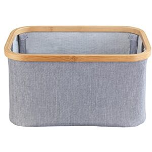WENKO Aufbewahrungskorb Bahari, Moderne Aufbewahrungsbox mit hochwertigem Bambus-Rahmen, platzsparend zusammenklappbar, 20 L Fassungsvermögen, 38 x 26 x 20 cm, aus pflegeleichtem Polyester WENKO Aufbewahrungskorb Bahari, Moderne Aufbewahrungsbox mit hochwertigem Bambus-Rahmen, platzsparend zusammenklappbar, 20 L Fassungsvermögen, 38 x 26 x 20 cm, aus pflegeleichtem Polyester