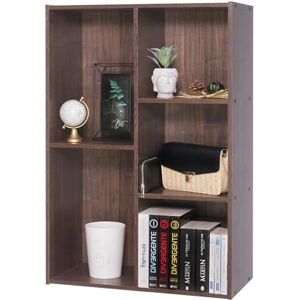 Iris Ohyama Bücherregal, 5 Etagen, 60cm breit, Braun, Vielseitig, Modular, Offenes Regal, Für Wohnzimmer, Büro, Schlafzimmer, Platzsparend, Bücher, CD, Dekor, Einfacher Aufbau, CX-23C Iris Ohyama Bücherregal, 5 Etagen, 60cm breit, Braun, Vielseitig, Modular, Offenes Regal, Für Wohnzimmer, Büro, Schlafzimmer, Platzsparend, Bücher, CD, Dekor, Einfacher Aufbau, CX-23C