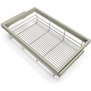 Emuca Drahtkorb mit sanft schließenden Schienen für Schränke, Modul 800mm, regulierbare, Steingrau lackiert Emuca Drahtkorb mit sanft schließenden Schienen für Schränke, Modul 800mm, regulierbare, Steingrau lackiert