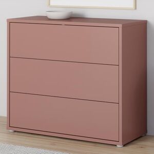 Forte Alice Springs Kommode 95 100, Sideboard mit 3 Schubladen, Schlafzimmer, Wohnzimmer, Holzwerkstoff, Terrakotta, 94,8 cm breit x 83,1 cm hoch x 41,5 cm tief Forte Alice Springs Kommode 95 100, Sideboard mit 3 Schubladen, Schlafzimmer, Wohnzimmer, Holzwerkstoff, Terrakotta, 94,8 cm breit x 83,1 cm hoch x 41,5 cm tief