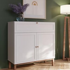 Forte PENKRIDGE Sideboard 100, Landhaus Sideboard mit 2 Türen und 1 großer Schublade, Wohnzimmer, Secret Grey mit Schlammeiche Holzdekor, 99,9 cm breit x 101,4 cm hoch x 41,7 cm tief Forte PENKRIDGE Sideboard 100, Landhaus Sideboard mit 2 Türen und 1 großer Schublade, Wohnzimmer, Secret Grey mit Schlammeiche Holzdekor, 99,9 cm breit x 101,4 cm hoch x 41,7 cm tief