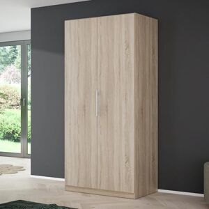 Forte CADIXO Kleiderschrank 100, moderner Schrank mit 2 Drehtüren und Einlegeboden, Holzwerkstoff, Sonoma Eiche Dekor, 100,9 cm breit, 212,9 cm hoch, 58,9 cm tief Forte CADIXO Kleiderschrank 100, moderner Schrank mit 2 Drehtüren und Einlegeboden, Holzwerkstoff, Sonoma Eiche Dekor, 100,9 cm breit, 212,9 cm hoch, 58,9 cm tief