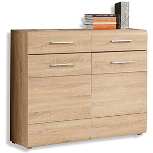 Forte COMBINO Spezial Schuhschrank 100, Schuhschrank mit 2 Türen und 2 Schubladen, Flurschrank, Holzwerkstoff, Sonoma Eiche Holzdekor, 100,1 cm breit x 81,7 cm hoch x 34,7 cm tief Forte COMBINO Spezial Schuhschrank 100, Schuhschrank mit 2 Türen und 2 Schubladen, Flurschrank, Holzwerkstoff, Sonoma Eiche Holzdekor, 100,1 cm breit x 81,7 cm hoch x 34,7 cm tief