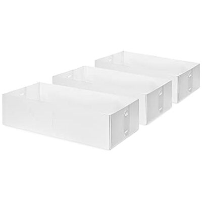 Compactor Optimo 3er Set Organizer, Large, 30 x 15,5 x 8 cm, Kunststoff, weiß transluzent Compactor Optimo 3er Set Organizer, Large, 30 x 15,5 x 8 cm, Kunststoff, weiß transluzent