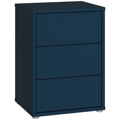 Forte Alice Springs Nachtschrank 50, modern-minimalistisch, 3 Schubladen, Schlafzimmer, Holzwerkstoff, Nachtblau, 49,8 cm breit x 68,7 cm hoch x 41,5 cm tief Forte Alice Springs Nachtschrank 50, modern-minimalistisch, 3 Schubladen, Schlafzimmer, Holzwerkstoff, Nachtblau, 49,8 cm breit x 68,7 cm hoch x 41,5 cm tief
