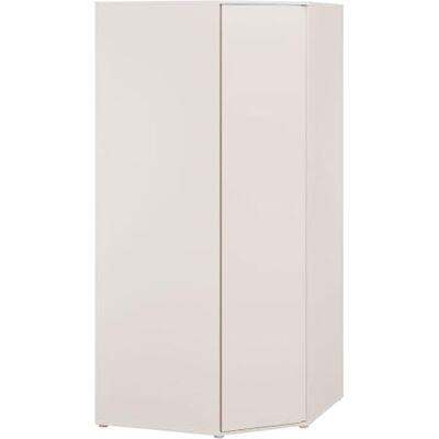 Forte LISSON Eckkleiderschrank 100, modern-minimalistischer Schrank, 1-türig, Einlegeböden, Kleiderstange, Holzwerkstoff, Kaschmir Beige, 92,2 cm breit x 193,7 cm hoch x 92,2 cm tief Forte LISSON Eckkleiderschrank 100, modern-minimalistischer Schrank, 1-türig, Einlegeböden, Kleiderstange, Holzwerkstoff, Kaschmir Beige, 92,2 cm breit x 193,7 cm hoch x 92,2 cm tief