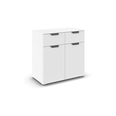 Rauch Möbel Aditio, Kommode für Schlafzimmer, Wohnzimmer, Kinderzimmer, Flur, 2-türig, 2 Schubladen, Soft-Close-Funktion, Sideboard im modernen Look, Farbe Weiß, Breite 80 cm Rauch Möbel Aditio, Kommode für Schlafzimmer, Wohnzimmer, Kinderzimmer, Flur, 2-türig, 2 Schubladen, Soft-Close-Funktion, Sideboard im modernen Look, Farbe Weiß, Breite 80 cm