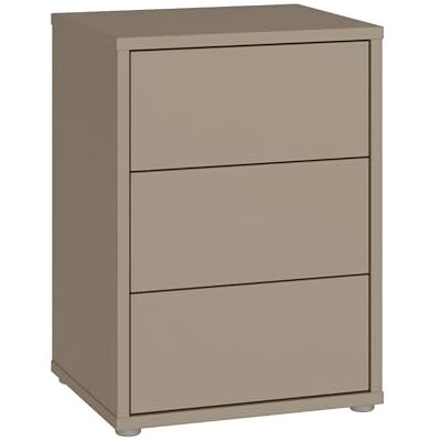 Forte Alice Springs Nachtschrank 50, modern-minimalistisch, 3 Schubladen, Schlafzimmer, Holzwerkstoff, Taupe, 49,8 cm breit x 68,7 cm hoch x 41,5 cm tief Forte Alice Springs Nachtschrank 50, modern-minimalistisch, 3 Schubladen, Schlafzimmer, Holzwerkstoff, Taupe, 49,8 cm breit x 68,7 cm hoch x 41,5 cm tief