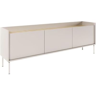 Selsey TV Lowboard 175 cm Modernes Lowboard Fernseher Kommode in Taupe Laminat, Metallbeine, Matte Oberfläche TV Unterschrank für Wohnzimmer Elegantes TV-Lowboard Design Selsey TV Lowboard 175 cm Modernes Lowboard Fernseher Kommode in Taupe Laminat, Metallbeine, Matte Oberfläche TV Unterschrank für Wohnzimmer Elegantes TV-Lowboard Design