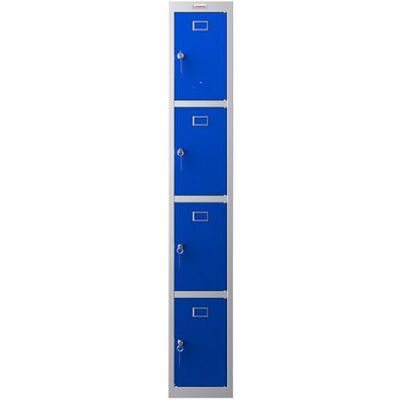 Phoenix PL 300D Serie PL1433GBK Schließfach mit 1 Spalte 4 Türen in Blau mit Schlüsselschloss Phoenix PL 300D Serie PL1433GBK Schließfach mit 1 Spalte 4 Türen in Blau mit Schlüsselschloss