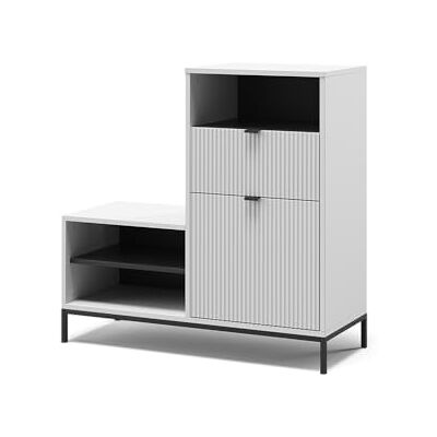 Vicco Schuhschrank Eliza, Weiß, 100 x 98.5 cm mit Tür und Schublade, geeignet zur platzsparenden Aufbewahrung von Schuhen Vicco Schuhschrank Eliza, Weiß, 100 x 98.5 cm mit Tür und Schublade, geeignet zur platzsparenden Aufbewahrung von Schuhen