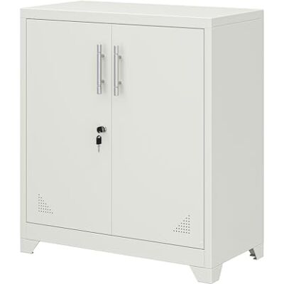 YITAHOME Büroschrank Abschließbar 3 Regale Aufbewahrungsschrank Weiß 80x40x90cm Stahl Metallschrank Aktenschrank, 3 Etagen, Anti-Kipp Design. Büro Wohnzimmer Arbeitszimmer Aufbewahrung YITAHOME Büroschrank Abschließbar 3 Regale Aufbewahrungsschrank Weiß 80x40x90cm Stahl Metallschrank Aktenschrank, 3 Etagen, Anti-Kipp Design. Büro Wohnzimmer Arbeitszimmer Aufbewahrung