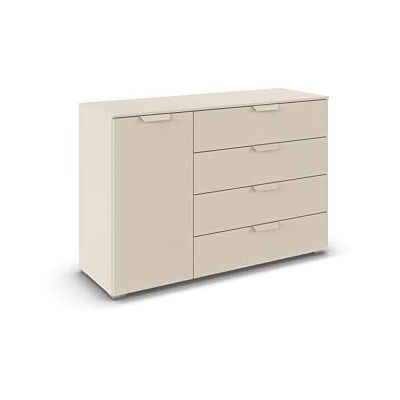 Rauch Möbel Aditio, Kommode für Schlafzimmer, Wohnzimmer, Kinderzimmer, Flur, 1-türig, 4 Schubladen, Soft-Close-Funktion, Sideboard im modernen Look, Farbe Beige, Breite 120 cm Rauch Möbel Aditio, Kommode für Schlafzimmer, Wohnzimmer, Kinderzimmer, Flur, 1-türig, 4 Schubladen, Soft-Close-Funktion, Sideboard im modernen Look, Farbe Beige, Breite 120 cm