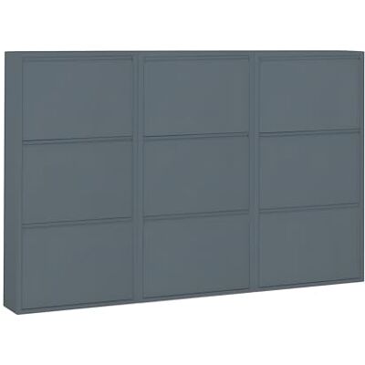 ebuy24 Pisa Grauer Metallschuhschrank - 9 Türen ebuy24 Pisa Grauer Metallschuhschrank - 9 Türen