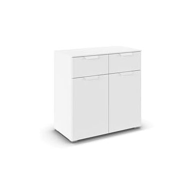Rauch Möbel Aditio, Kommode für Schlafzimmer, Wohnzimmer, Kinderzimmer, Flur, 2-türig, 2 Schubladen, Soft-Close-Funktion, Sideboard im modernen Look, Farbe Weiß, Breite 80 cm Rauch Möbel Aditio, Kommode für Schlafzimmer, Wohnzimmer, Kinderzimmer, Flur, 2-türig, 2 Schubladen, Soft-Close-Funktion, Sideboard im modernen Look, Farbe Weiß, Breite 80 cm