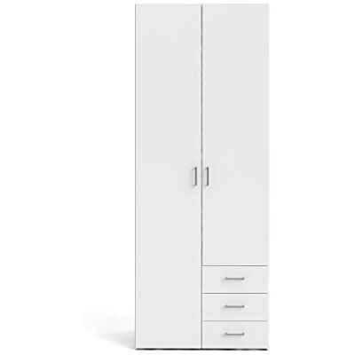 Bolmen Kleiderschrank - 77cm, 2 Türen, Weiß Bolmen Kleiderschrank - 77cm, 2 Türen, Weiß