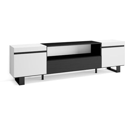 SKRAUT HOME 200x57x35 cm Weiß Bis 80 Zoll TV-Schrank SKRAUT HOME 200x57x35 cm Weiß Bis 80 Zoll TV-Schrank