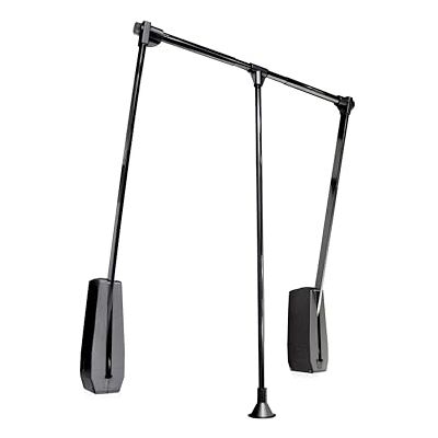 Emuca Kleiderlift für Garderoben Hang Wandmontage, Kleiderlift für Schrank, Ausziehbarer Kleiderlift 600-830mm, Scharwrz, Stahl und Kunststoff Emuca Kleiderlift für Garderoben Hang Wandmontage, Kleiderlift für Schrank, Ausziehbarer Kleiderlift 600-830mm, Scharwrz, Stahl und Kunststoff