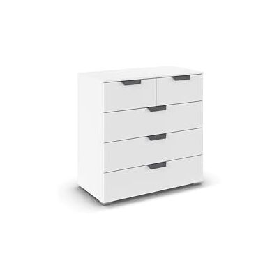 Rauch Möbel Aditio, Kommode für Schlafzimmer, Wohnzimmer, Kinderzimmer, Flur, 5 Schubladen, Soft-Close-Funktion, Sideboard im modernen Look, Farbe Weiß, Breite 80 cm Rauch Möbel Aditio, Kommode für Schlafzimmer, Wohnzimmer, Kinderzimmer, Flur, 5 Schubladen, Soft-Close-Funktion, Sideboard im modernen Look, Farbe Weiß, Breite 80 cm