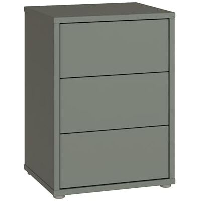 Forte Alice Springs Nachtschrank 50, modern-minimalistisch, 3 Schubladen, Schlafzimmer, Holzwerkstoff, Salbei, 49,8 cm breit x 68,9 cm hoch x 41,5 cm tief Forte Alice Springs Nachtschrank 50, modern-minimalistisch, 3 Schubladen, Schlafzimmer, Holzwerkstoff, Salbei, 49,8 cm breit x 68,9 cm hoch x 41,5 cm tief