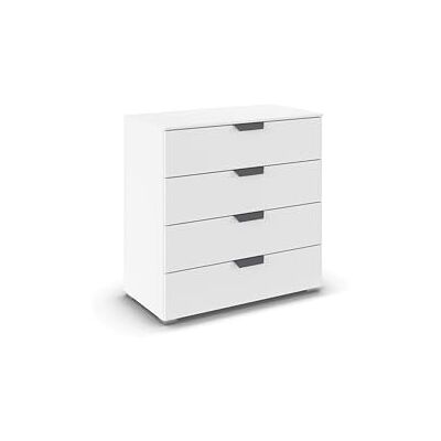 Rauch Möbel Aditio, Kommode für Schlafzimmer, Wohnzimmer, Kinderzimmer, Flur, 4 Schubladen, Soft-Close-Funktion, Sideboard im modernen Look, Farbe Weiß, Breite 80 cm Rauch Möbel Aditio, Kommode für Schlafzimmer, Wohnzimmer, Kinderzimmer, Flur, 4 Schubladen, Soft-Close-Funktion, Sideboard im modernen Look, Farbe Weiß, Breite 80 cm