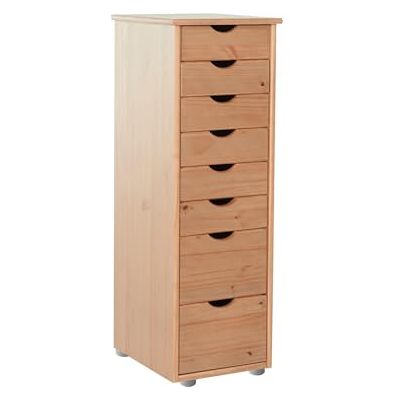 Dorel Home Furnishings Gava Kommode mit 8 Schubladen aus Kiefer Natur (BxTxH) 34x39x102 cm Dorel Home Furnishings Gava Kommode mit 8 Schubladen aus Kiefer Natur (BxTxH) 34x39x102 cm