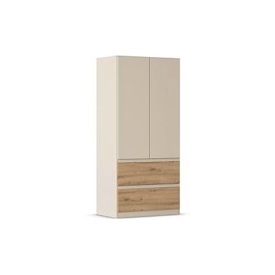 Rauch Möbel Costa, Kleiderschrank, Farbe Beige/Eiche Artisan, Breite 91 cm Schrank, 2-türig, 2 Schubladen, Push-to-open, Zubehör Classic, für Schlafzimmer, Kinderzimmer, Babyzimmer, Garderobe Rauch Möbel Costa, Kleiderschrank, Farbe Beige/Eiche Artisan, Breite 91 cm Schrank, 2-türig, 2 Schubladen, Push-to-open, Zubehör Classic, für Schlafzimmer, Kinderzimmer, Babyzimmer, Garderobe