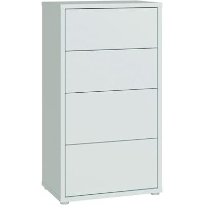 Forte Alice Springs Kommode 50 60, modern-minimalistisch, 4 Schubladen, Wohn-/Schlafzimmer, Holzwerkstoff, Secret Grey, 54,8 cm breit x 99,1 cm hoch x 34,9 cm tief Forte Alice Springs Kommode 50 60, modern-minimalistisch, 4 Schubladen, Wohn-/Schlafzimmer, Holzwerkstoff, Secret Grey, 54,8 cm breit x 99,1 cm hoch x 34,9 cm tief